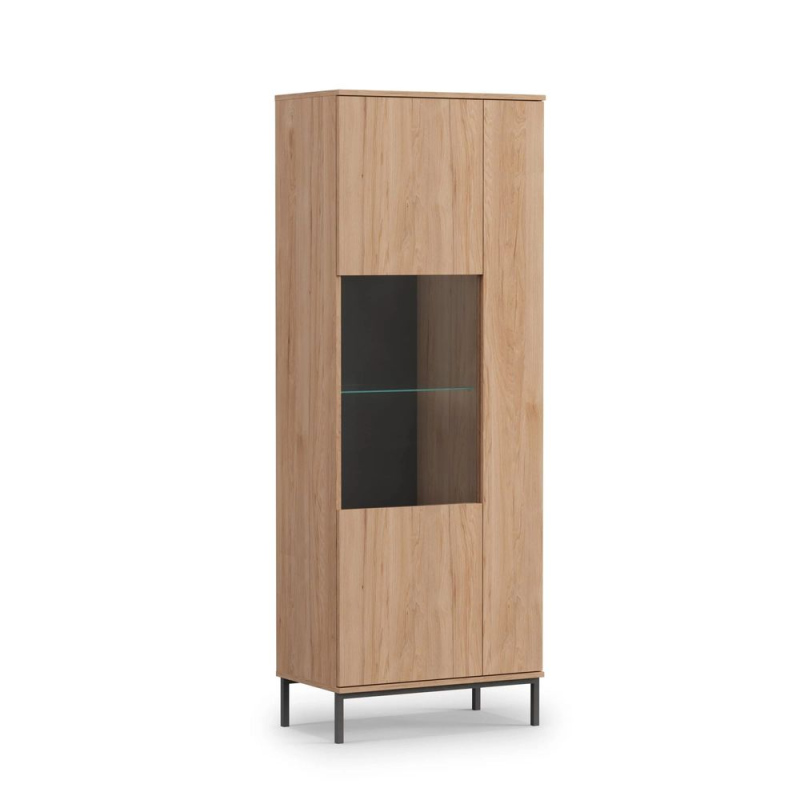 Vitrine mit Glasteil NIXI – Rockford Hickory Eiche