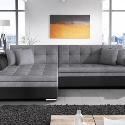 Ecksofa SANGITA – Schwarz/Grau