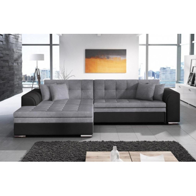 Ecksofa SANGITA – Schwarz/Grau