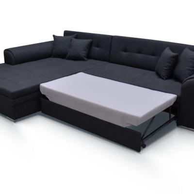 Ecksofa SANGITA – Schwarz/Grau