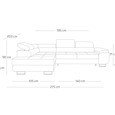 Designer-Sofagarnitur WILFRED – Schwarz