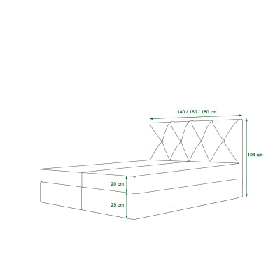 Hotelbett LILIEN – 140x200, dunkelbraun