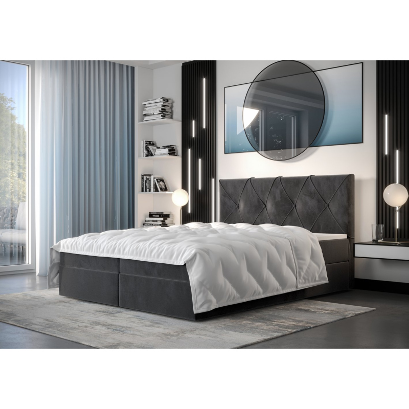 Hotelbett LILIEN – 180x200, grau