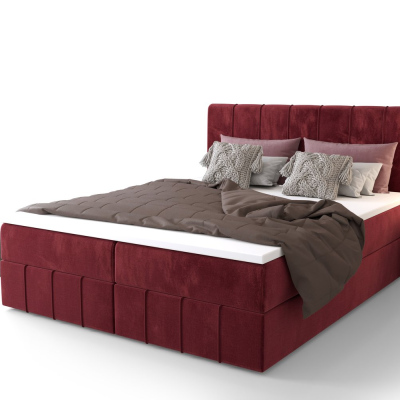 Boxspringbett MADLEN – 140x200, Rot