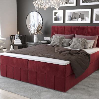 Boxspringbett MADLEN – 140x200, Rot