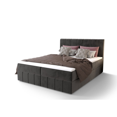 Boxspringbett MADLEN – 140x200, Grau