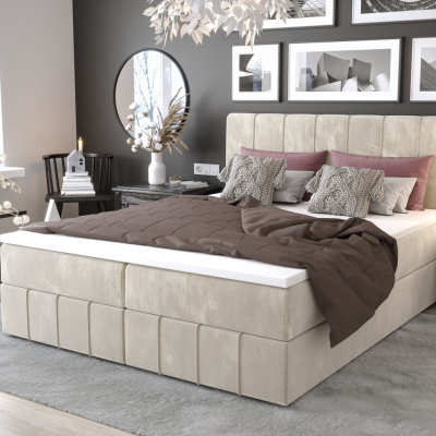 Boxspringbett MADLEN – 160x200, Beige