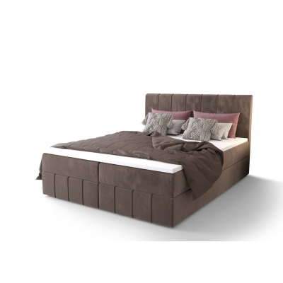 Boxspringbett MADLEN – 180x200, Dunkelbraun