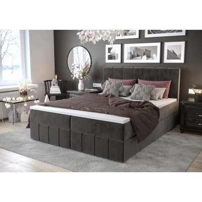 Boxspringbett MADLEN – 180x200, Grau