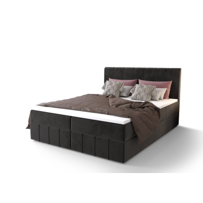 Boxspringbett MADLEN – 180x200, Dunkelgrau