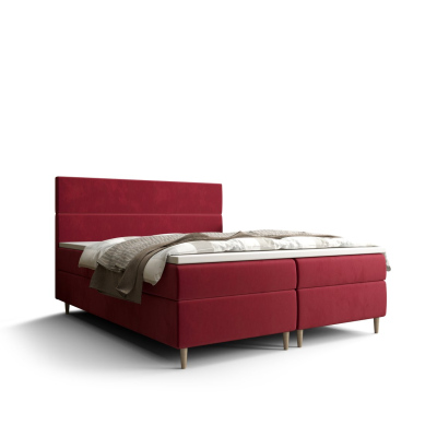 Kontinentales Doppelbett ANGELES – 140x200, rot