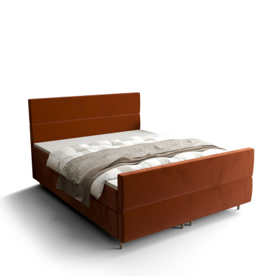 Kontinentales Doppelbett ANGELES PLUS – 140x200, orange