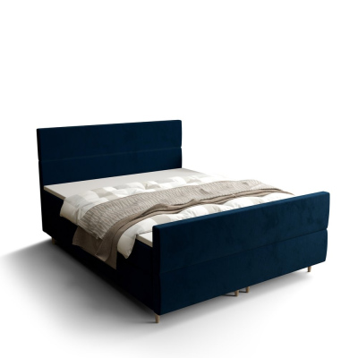 Kontinentales Doppelbett ANGELES PLUS – 140x200, dunkelblau