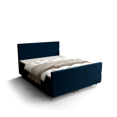 Kontinentales Doppelbett ANGELES PLUS – 140x200, dunkelblau