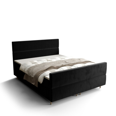 Kontinentales Doppelbett ANGELES PLUS – 140x200, schwarz