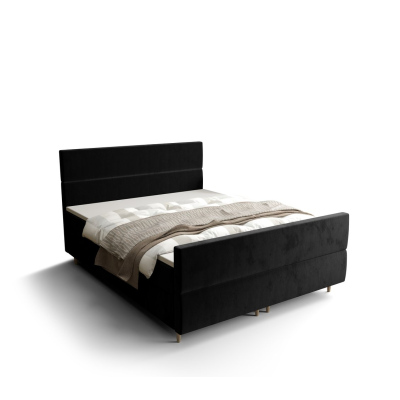 Kontinentales Doppelbett ANGELES PLUS – 140x200, schwarz