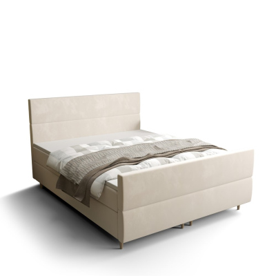 Kontinentales Doppelbett ANGELES PLUS – 140x200, beige