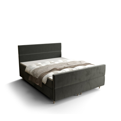 Kontinentales Doppelbett ANGELES PLUS – 140x200, dunkelgrau