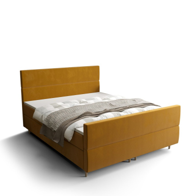 Kontinentales Doppelbett ANGELES PLUS – 140x200, gelb