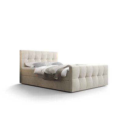 Elegantes Doppelbett ELIONE – 140x200, beige