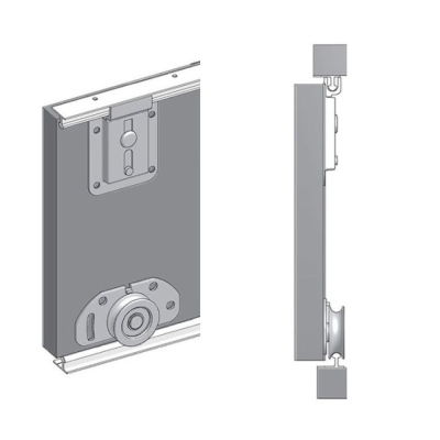 Spiegel-Kleiderschrank ADELA – 100 cm, weiß / Eiche sonoma