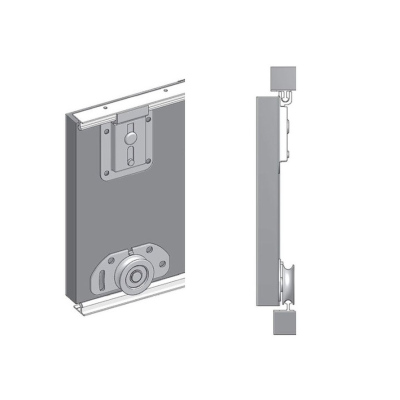 Spiegel-Kleiderschrank ADELA – 100 cm, Eiche artisan / weiß