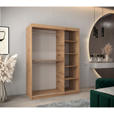 Spiegel-Kleiderschrank ADELA – 150 cm, Eiche artisan