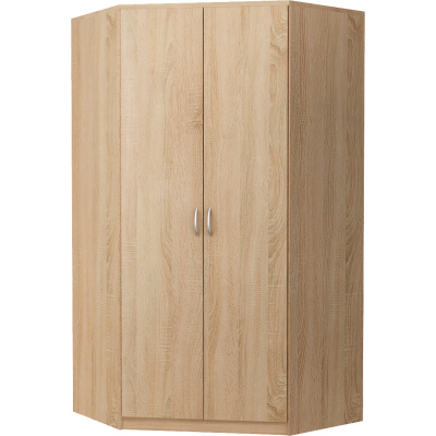 Eckkleiderschrank ZORICA – Breite 106 cm, Eiche Sonoma