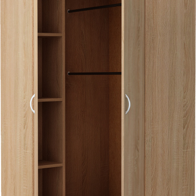 Eckkleiderschrank ZORICA – Breite 106 cm, Eiche Sonoma