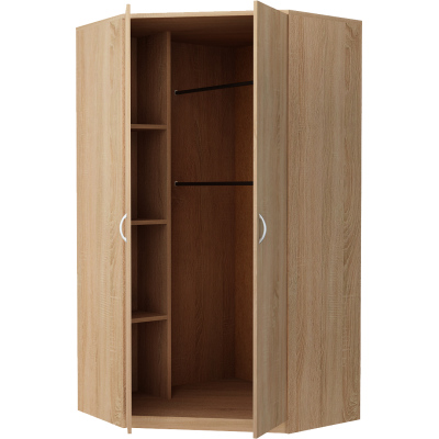 Eckkleiderschrank ZORICA – Breite 106 cm, Eiche Sonoma