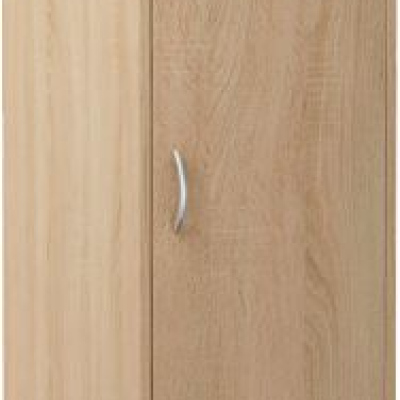 Schmaler Kleiderschrank SIMELA – Breite 45 cm, Eiche Sonoma