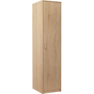 Schmaler Kleiderschrank SIMELA – Breite 45 cm, Eiche Sonoma