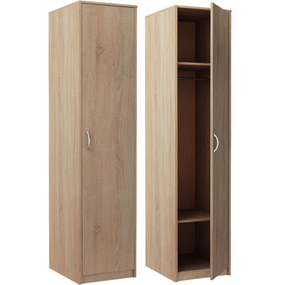 Schmaler Kleiderschrank SIMELA – Breite 45 cm, Eiche Sonoma