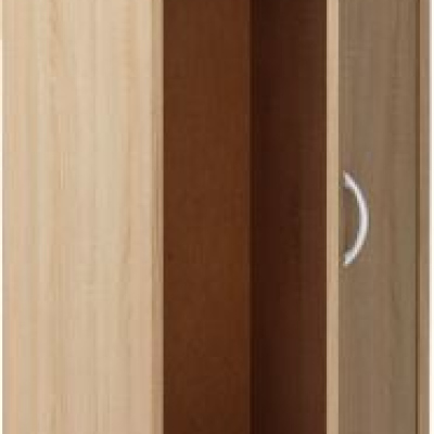 Schmaler Kleiderschrank SIMELA – Breite 45 cm, Eiche Sonoma