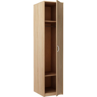 Schmaler Kleiderschrank SIMELA – Breite 45 cm, Eiche Sonoma