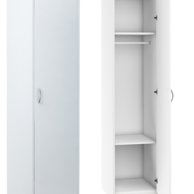 Schmaler Kleiderschrank SIMELA – Breite 45 cm, weiß