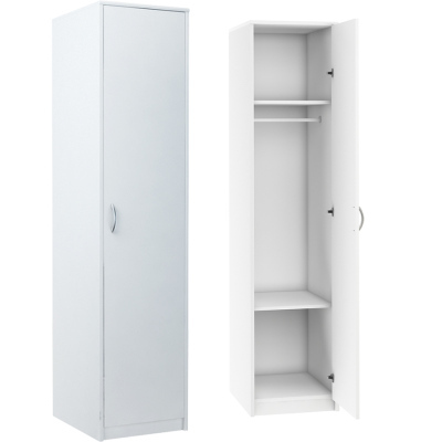 Schmaler Kleiderschrank SIMELA – Breite 45 cm, weiß