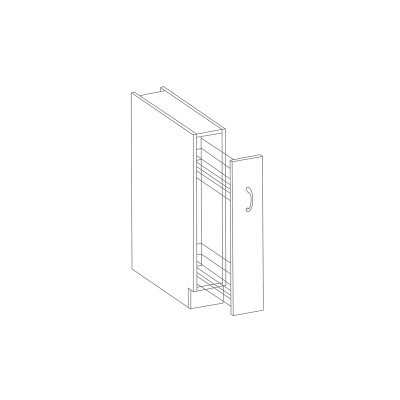 Ausziehschrank SOPHIA – Breite 15 cm, grau / Eiche Artisan