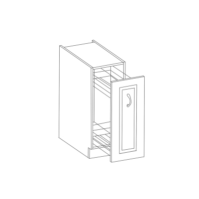 Ausziehschrank SOPHIA – Breite 30 cm, grau / Eiche Artisan