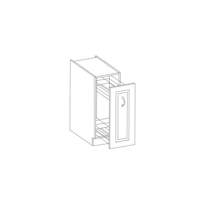 Ausziehschrank SOPHIA – Breite 30 cm, grau / Eiche Artisan