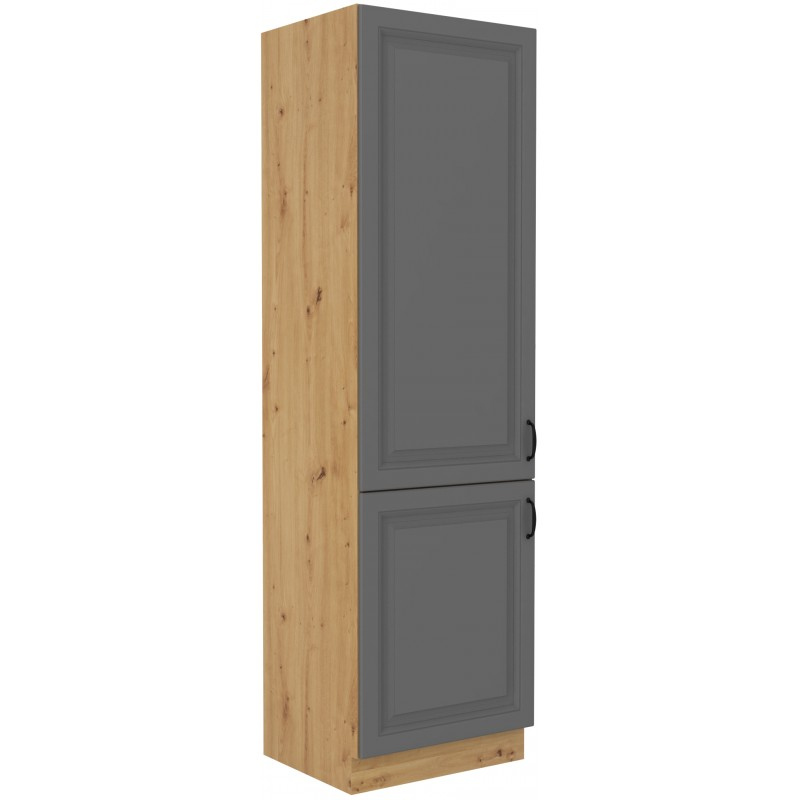 Lebensmittelschrank SOPHIA – Breite 60 cm, grau / Eiche Artisan