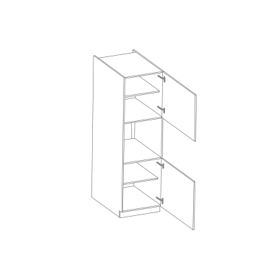 Küchenschrank für Einbaubackofen SOPHIA – Breite 60 cm, grau / Artisan-Eiche