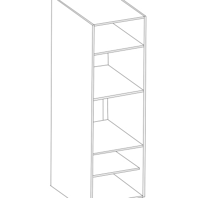 Einbaugeräteschrank SOPHIA – Breite 60 cm, Grau / Eiche Artisan