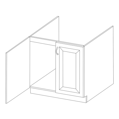 Waschbeckenunterschrank SOPHIA – Breite 80 cm, Weiß