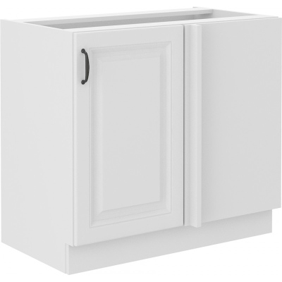 Verlängerter Eckschrank SOPHIA – Breite 105 cm, weiß