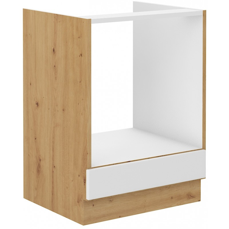 Herdschrank SOPHIA – Breite 60 cm, Weiß / Eiche Artisan