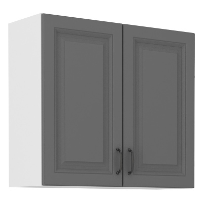 Küchenhängeschrank SOPHIA – Breite 80 cm, grau / weiß