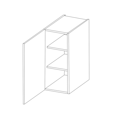 Küchenhängeschrank SOPHIA – Breite 40 cm, dunkelgrau / weiß