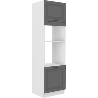 Einbaugeräteschrank SOPHIA – Breite 60 cm, Grau/Weiß