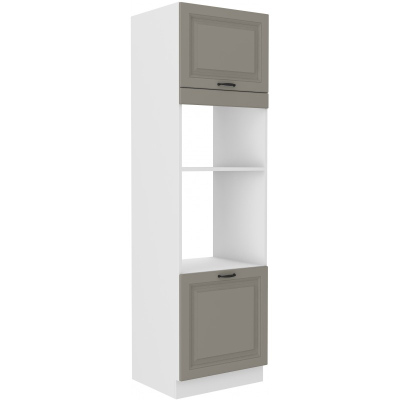 Einbaugeräteschrank SOPHIA – Breite 60 cm, Hellgrau/Weiß